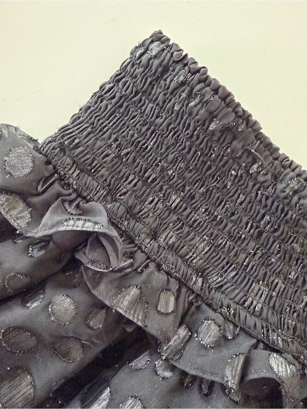 Black polka dot tiered ruffle mini skort - Picture 5 of 7